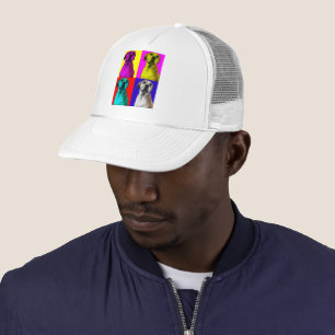 Casquette chien de camionneur chapeau pop art