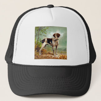 Casquette Chien de chasse avec oiseau dans la bouche