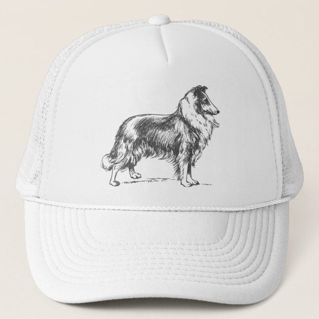 Casquette Chien de colley (Devant)