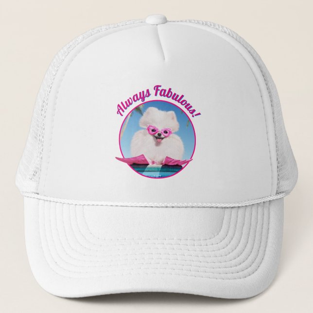 Casquette Chien De Piscine En Palmes (Devant)