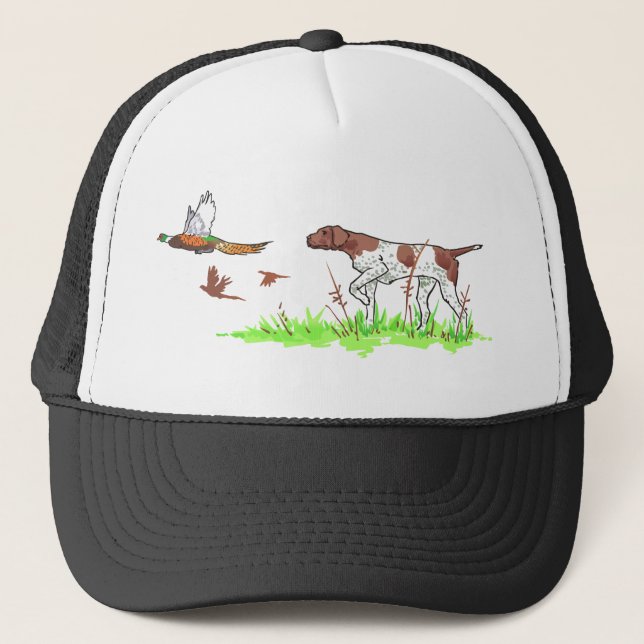 Casquette Chien d'oiseaux et faisans (Devant)