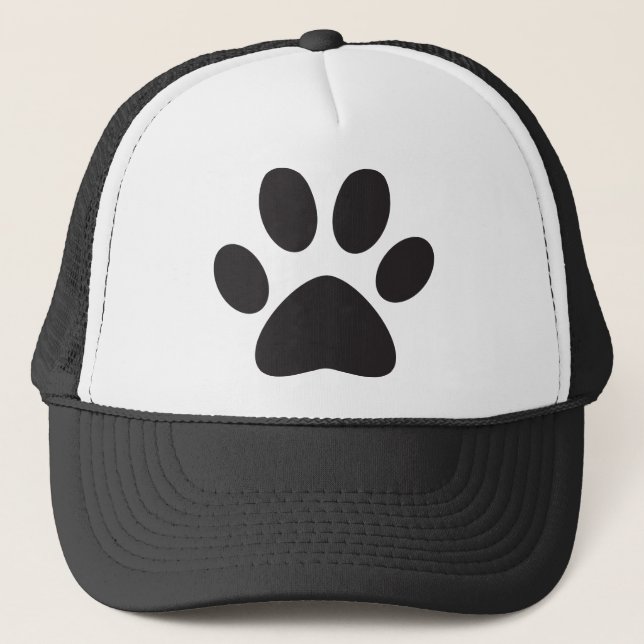 Casquette Chien Empreinte de patte Chat Animal Animaux Pied  (Devant)