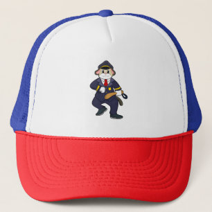 Casquette Chien en policier avec uniforme de police