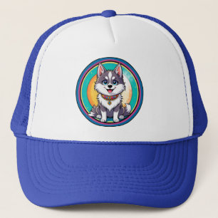 Casquette Chien heureux de dessin animé coloré