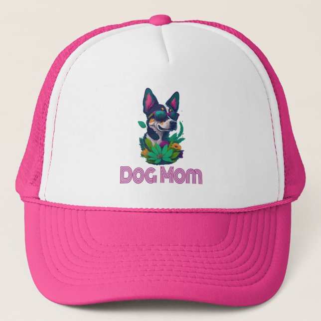 Casquette Chien Maman, l'été et drôle cadeau d'anniversaire (Devant)