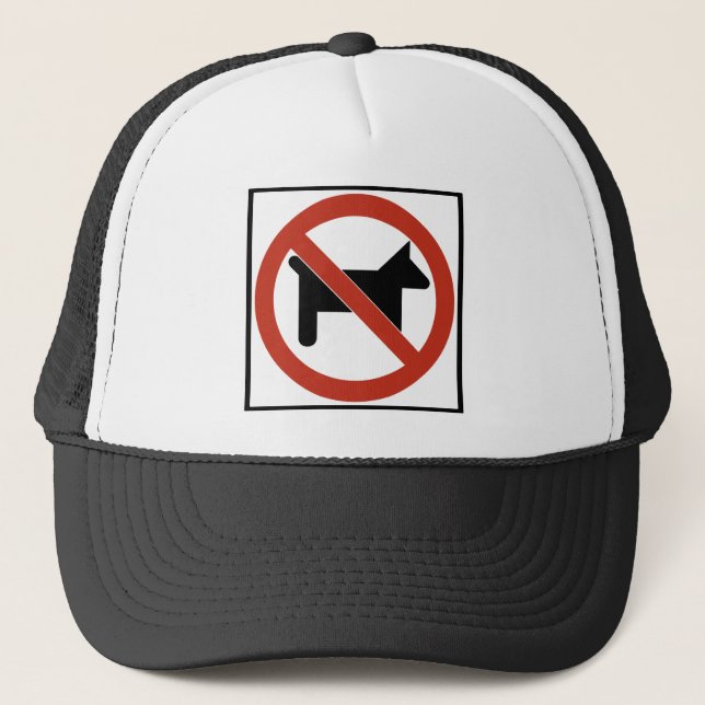 Casquette Chien n'a pas laissé/aucun animal familier signe (Devant)