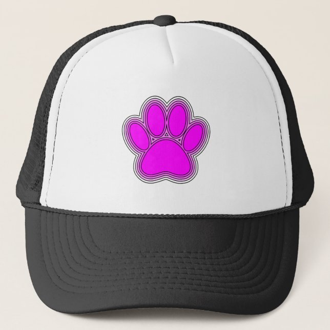 Casquette Chien Paw En Rose Avec Des Contours (Devant)