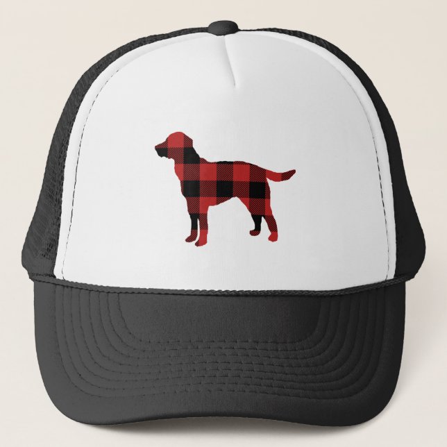 Casquette Chien Plaid Red Check (Devant)