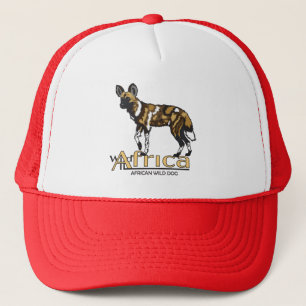 Casquette Chien sauvage africain. Afrique sauvage