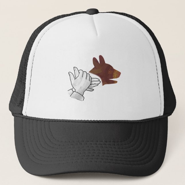 Casquette Chien Silhouette main Brown (Devant)
