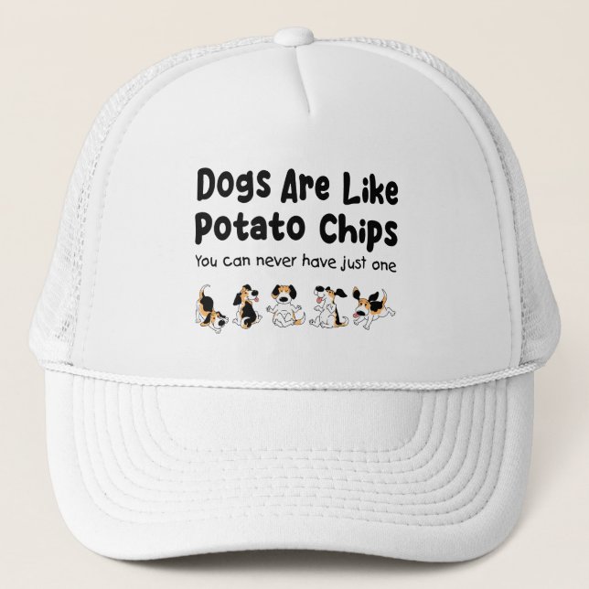Casquette Chiens beagles Comme Chips De Pomme De Terre Amour (Devant)