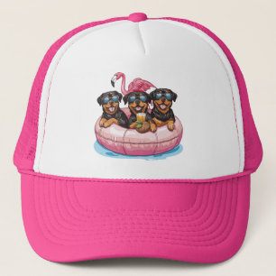 Casquette Chiens de Flamant rose de la piscine d'été Rottwei