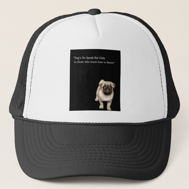 Casquette Chien's Do Speak Mais seulement à ceux qui savent  (Devant)