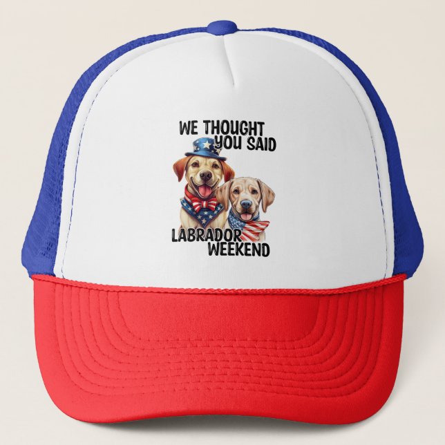 Casquette Chiens du Labrador patriotique Citation d'Humour d (Devant)