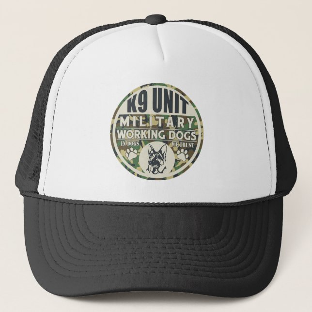 Casquette Chiens d'utilité militaires de l'unité K9 (Devant)