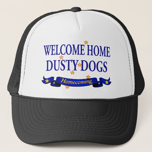 Casquette Chiens poussiéreux à la maison bienvenus (Devant)