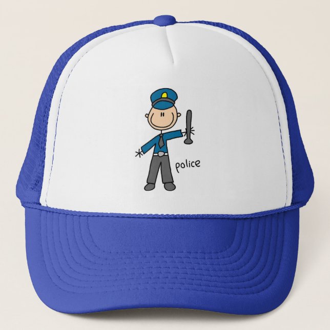 Casquette Chiffre du bâton de policier (Devant)