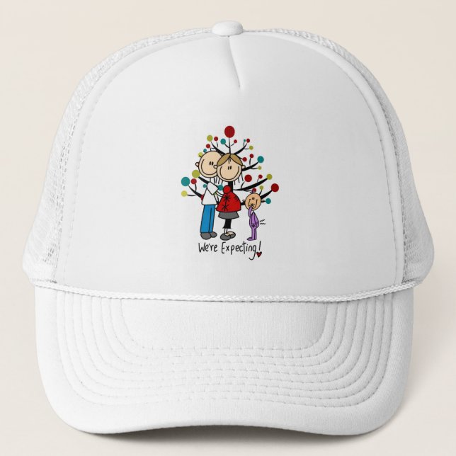 Casquette Chiffres de bâton Fille des parents attendus (Devant)