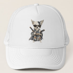 Casquette Chihuahua Héros – Dessin à la main à l'aquarelle 