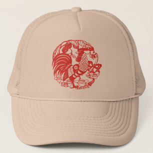 Casquette Chinois Papier coupé Année Zodiac Anniversaire Cas