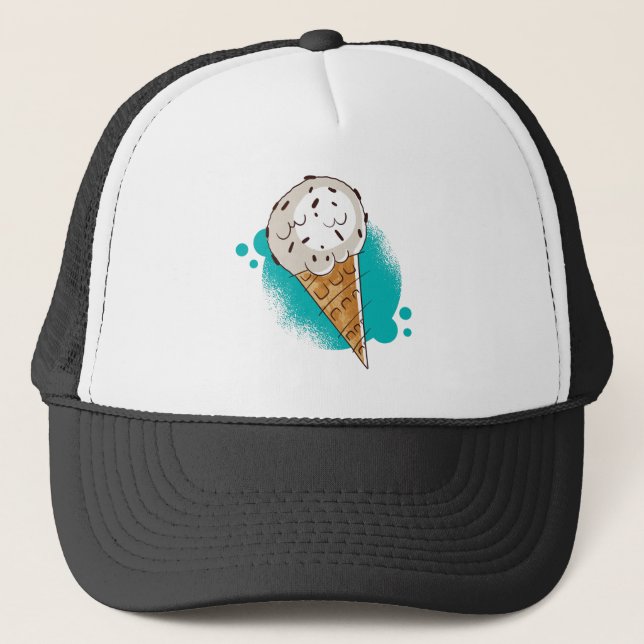 Casquette Chips de chocolat à la crème glacée (Devant)