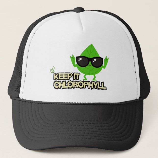 Casquette Chlorophyll Vibes—Leaf in Sunglasses (Devant)