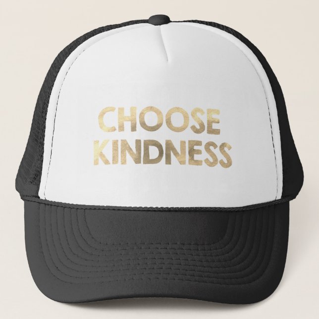 Casquette Choisissez le noir de gentillesse (Devant)