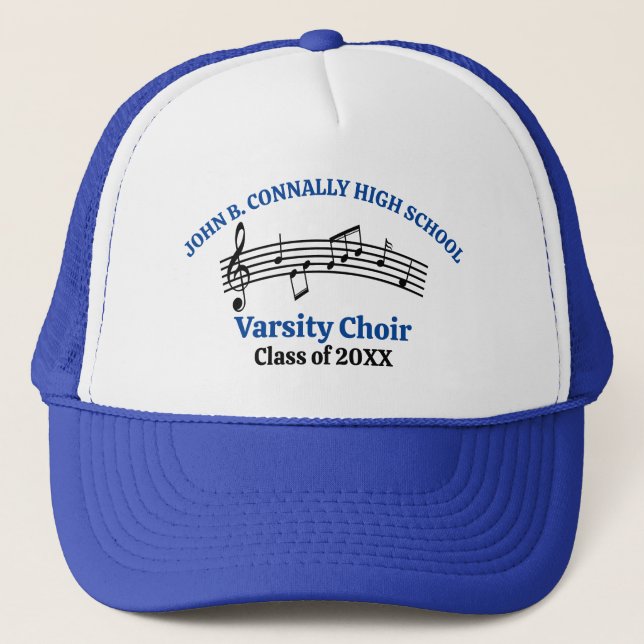 Casquette Chorale Bleu High School personnalisable (Devant)