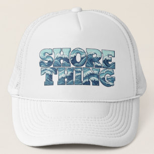 Casquette Chose assurée Vagues de l'océan bleu rétro graph
