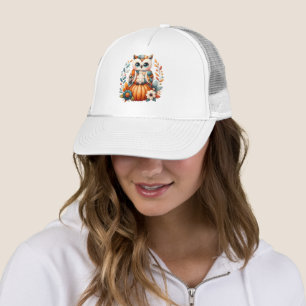 Casquette Chouette à écaille sur Citrouille — Chouette à cot