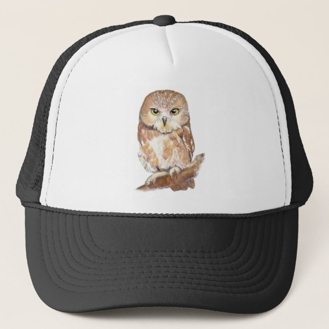 Casquette Chouette blanche, Oiseau, Animal (Devant)