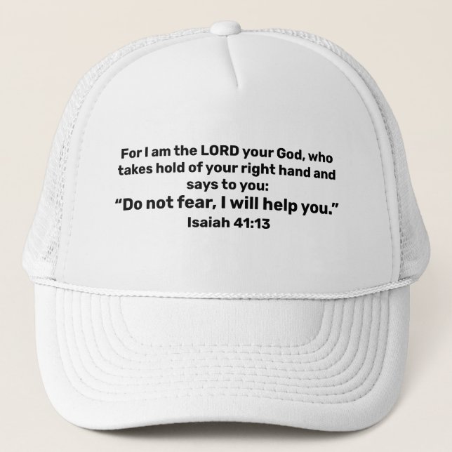 Casquette Chrétien puissant d'impression de vers de bible de (Devant)