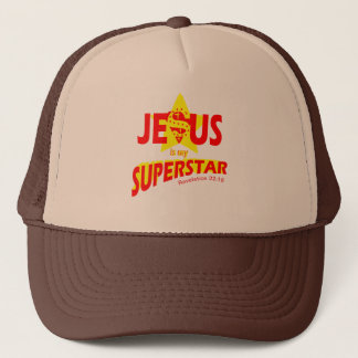 Casquette Christian Custom Trucker Cap Jesus is my Superstar