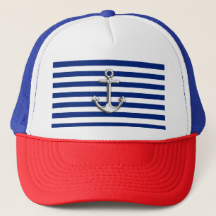 Casquette Chrome Anchor on Navy Stripes