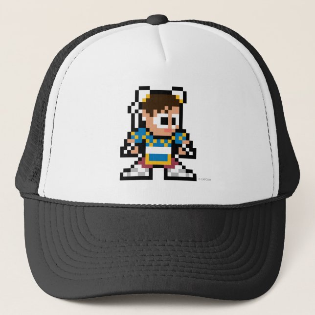 Casquette Chun-Li à 8 bits (Devant)