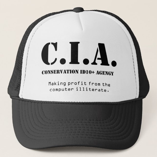 Casquette CIA id10t (Devant)
