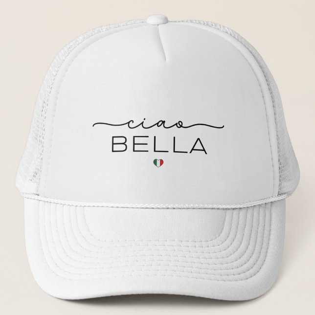 Casquette Ciao Bella - Typographie au coeur italien (Devant)