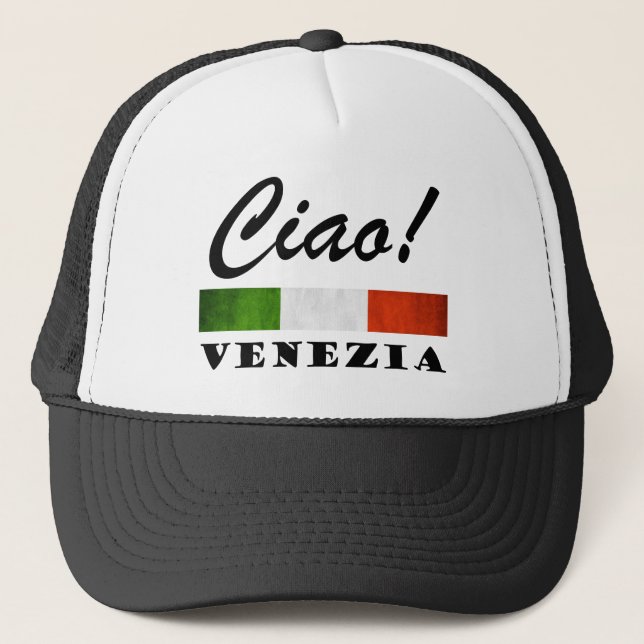 Casquette Ciao ! Venise Tricolore Drapeau italien Venise Ita (Devant)