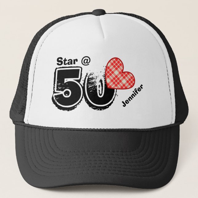 Casquette cinquantième Anniversaire je suis un nom fait sur (Devant)
