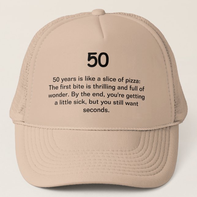 Casquette cinquantième Humour d'anniversaire - 50 est comme (Devant)