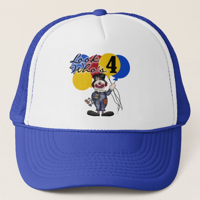 Casquette Circus Clown 4e Anniversaire Tshirts et cadeaux (Devant)