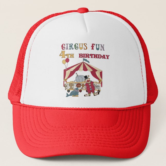 Casquette Cirque 4e Anniversaire Tshirts et cadeaux (Devant)