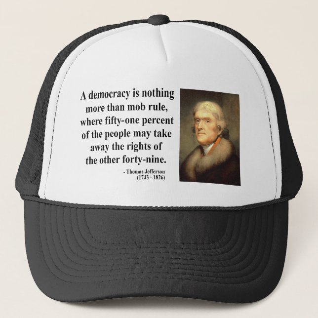 Casquette Citation 10c de Thomas Jefferson (Devant)