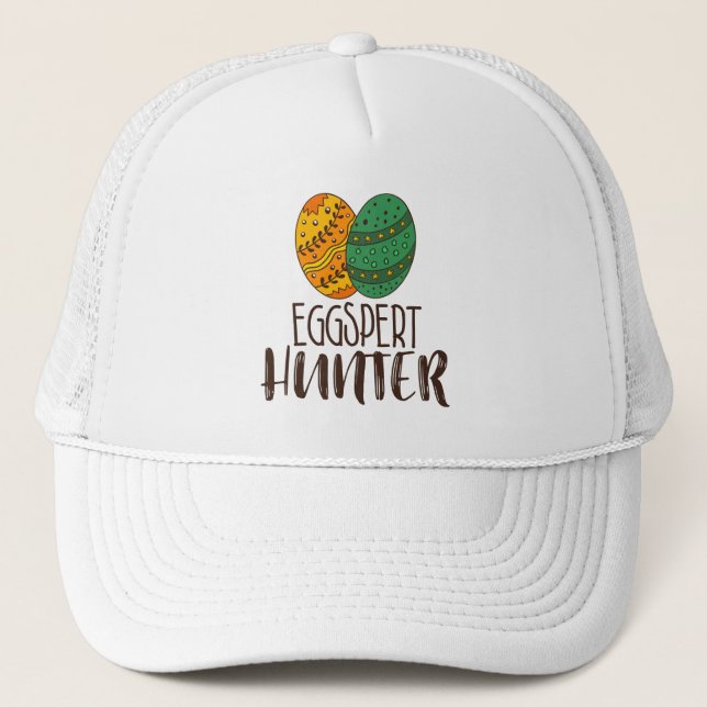 Casquette Citation amusante de l'Eggspert de Pâques (Devant)