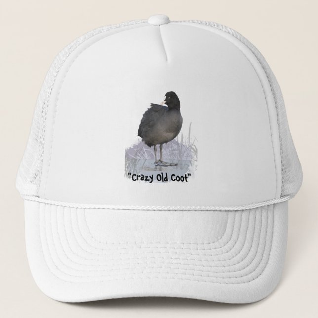 Casquette Citation "Crazy Old Coot" Vieux Age Fun Coot Oisea (Devant)