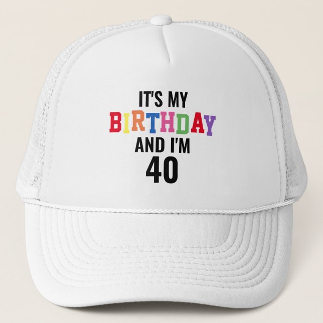 Casquette Citation d'anniversaire amusant sur mesure âge col (Devant)