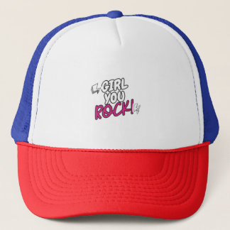 Casquette Citation de l'autonomisation de la fille You Rock