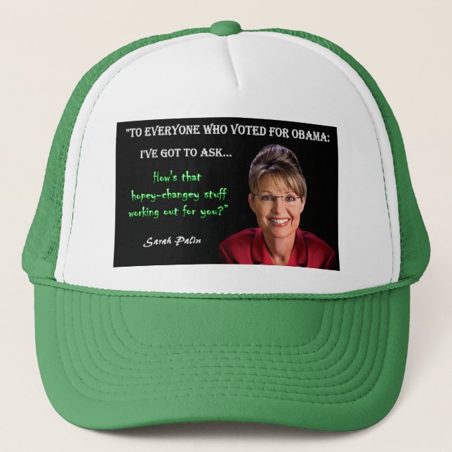 Casquette Citation de Palin - Stuff d'Hopey Changey (Devant)