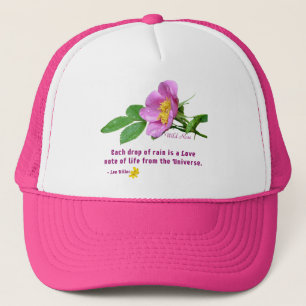 Casquette Citation de pluie Rose sauvage