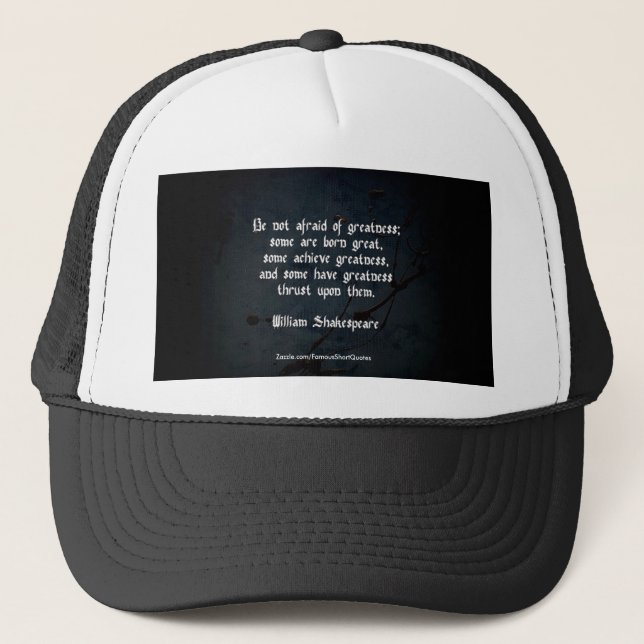 Casquette Citation de William Shakespeare (Devant)